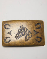 Vintage Chambers  Lucky Horse Shoe Belt Buckle