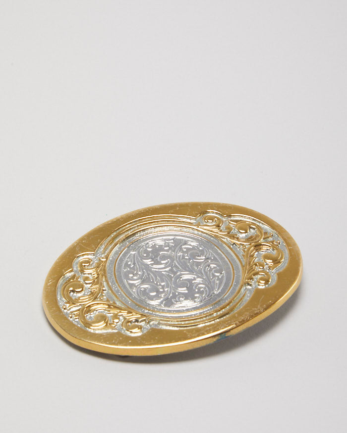 Vintage 90s Western Floral Paisley Belt Buckle