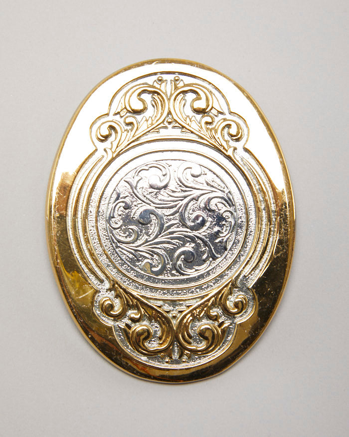 Vintage 90s Western Floral Paisley Belt Buckle