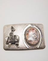 Vintage Horse Shoe &amp; Saddle Belt Buckle