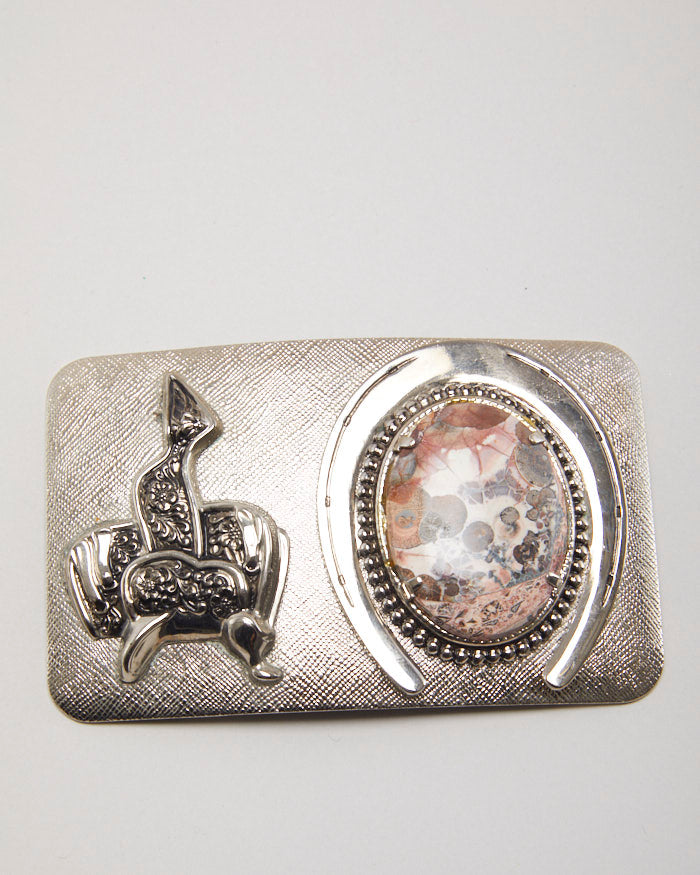 Vintage Horse Shoe &amp; Saddle Belt Buckle