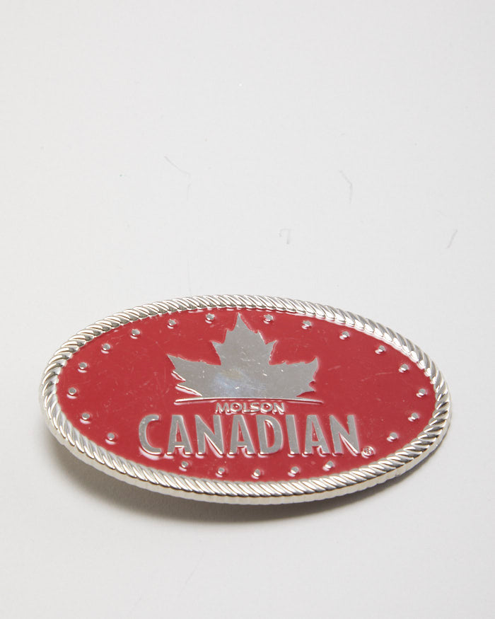 Vintage Canadian Red Belt Buckle