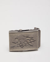 Vintage Skull Flame Belt Buckle