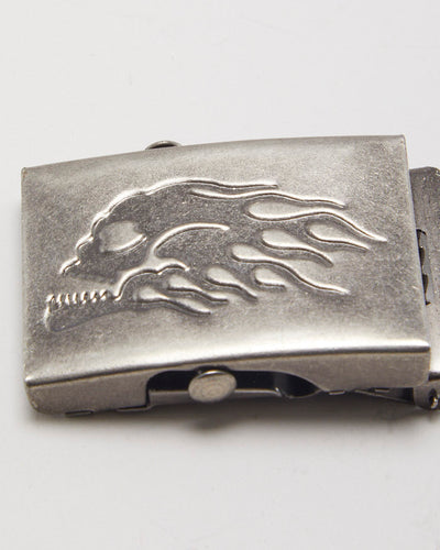 Vintage Skull Flame Belt Buckle