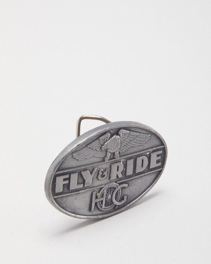 Vintage Harley Davidson Hog Fly &amp; Ride Belt Buckle