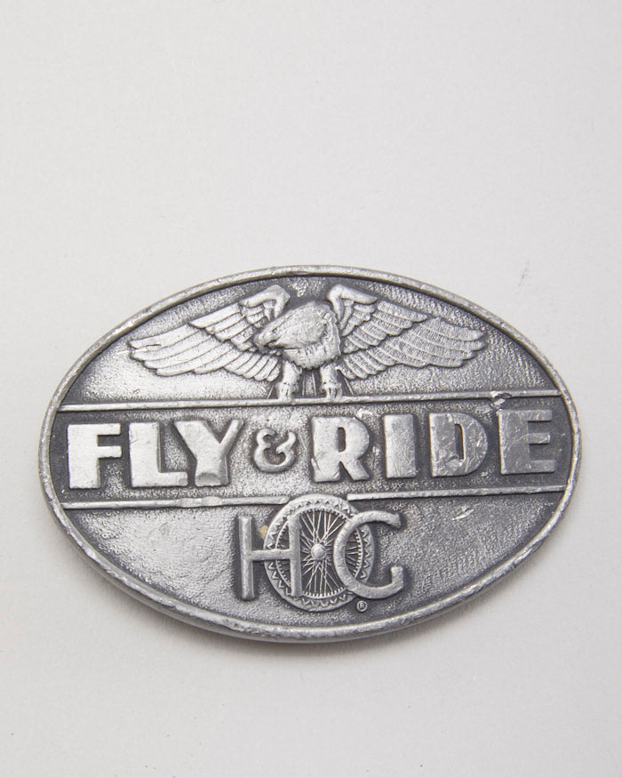 Vintage Harley Davidson Hog Fly &amp; Ride Belt Buckle