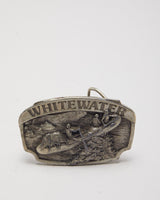 Vintage 80s White Water Rafting Belt Buckle