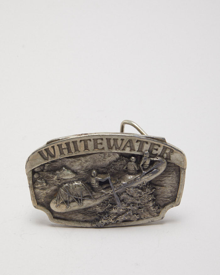 Vintage 80s White Water Rafting Belt Buckle