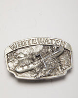 Vintage 80s White Water Rafting Belt Buckle