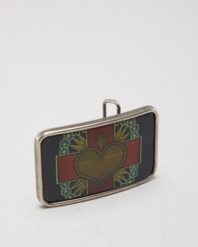Vintage Y2k 00s Sacred Heart Belt Buckle