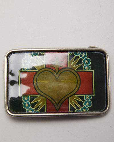Vintage Y2k 00s Sacred Heart Belt Buckle