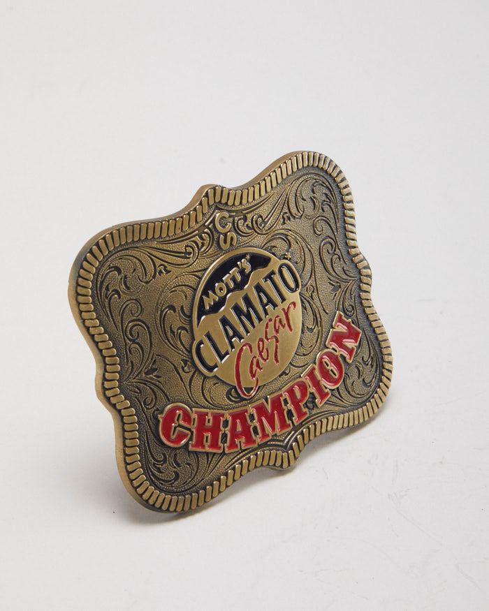 Vintage Motts Clamato Cesar Champion Belt Buckle