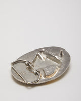 Y2k 00s Gold &amp; Silver Horse Lucky Belt Buckle