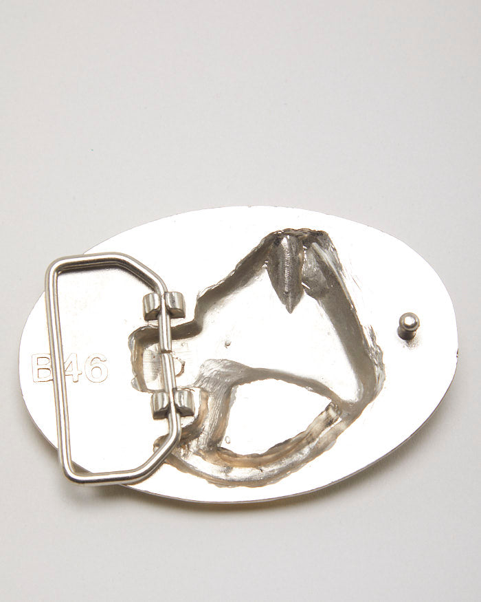 Y2k 00s Gold &amp; Silver Horse Lucky Belt Buckle