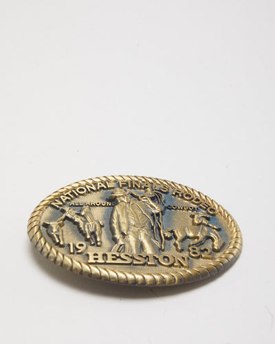 Vintage 1982 Heston National Finals Rodeo Belt Buckle