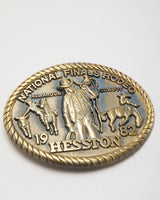 Vintage 1982 Heston National Finals Rodeo Belt Buckle