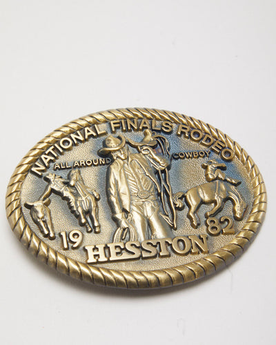 Vintage 1982 Heston National Finals Rodeo Belt Buckle