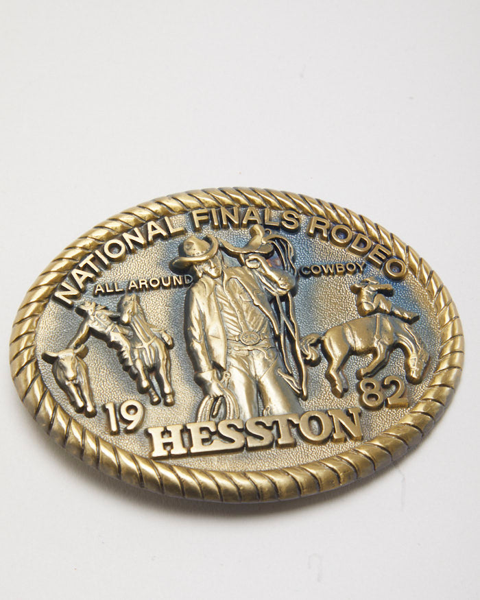 Vintage 1982 Heston National Finals Rodeo Belt Buckle