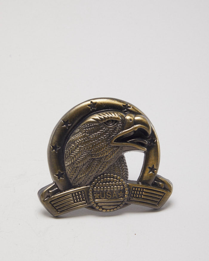 Pewter USA Bald Eagle Belt Buckle