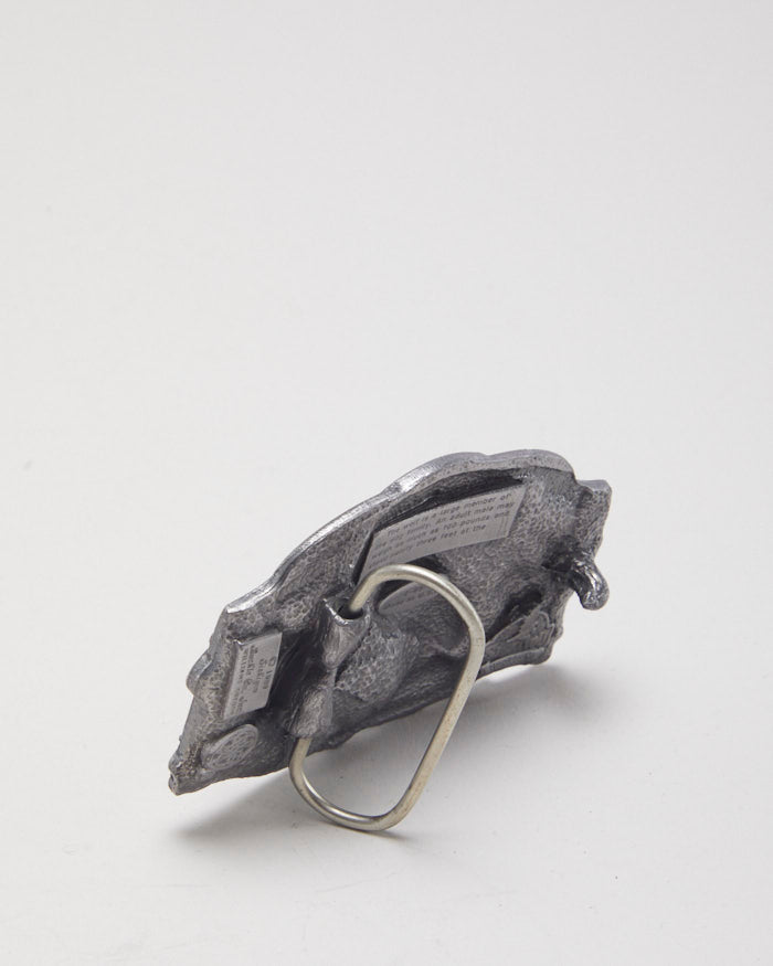 Vintage 1989 Wolf & Moon Belt Buckle