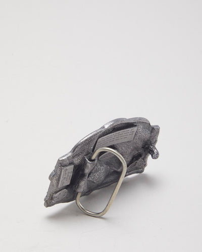 Vintage 1989 Wolf & Moon Belt Buckle