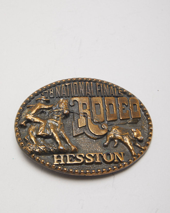 Vintage 1978 Hesston Rodeo National Finals Belt Buckle