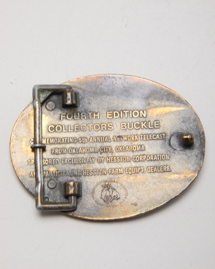 Vintage 1978 Hesston Rodeo National Finals Belt Buckle