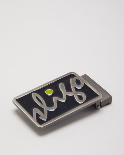 Y2k 00s Sligo Black & Silver Belt Buckle