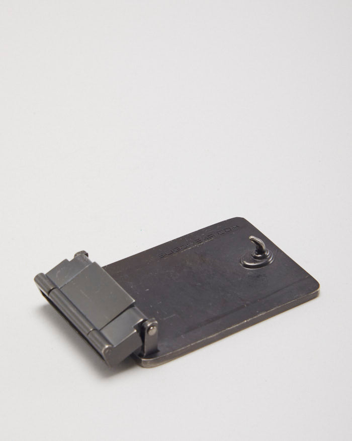 Y2k 00s Sligo Black &amp; Silver Belt Buckle