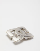 Y2k 00s DC Shoes CO Silver Belt Buckle