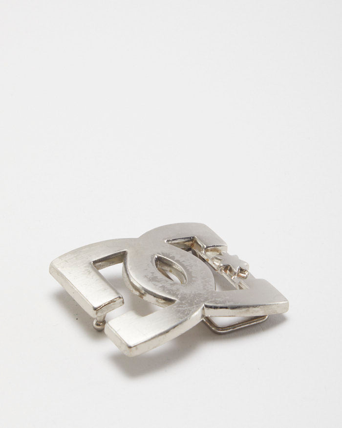 Y2k 00s DC Shoes CO Silver Belt Buckle