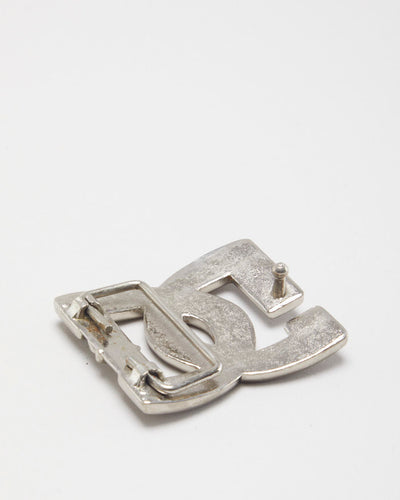 Y2k 00s DC Shoes CO Silver Belt Buckle