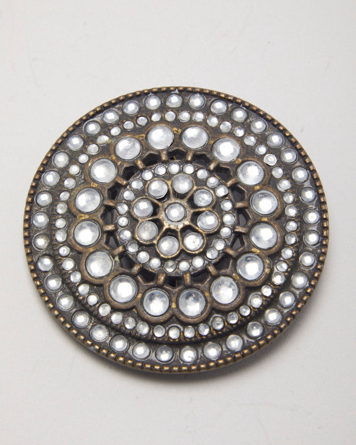 Y2k 00s Round Gem Belt Buckle