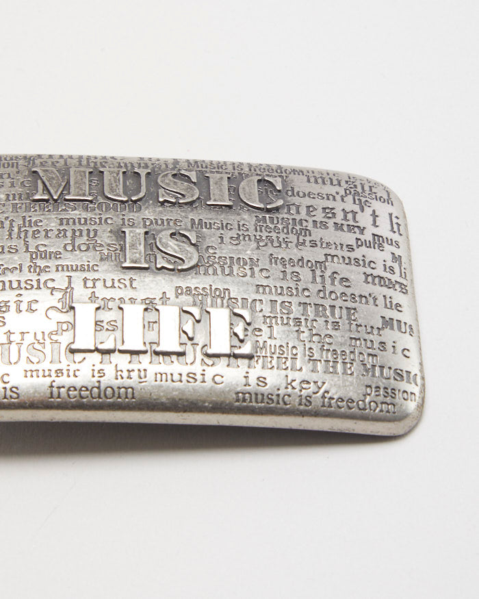 Y2k 00s Music Is Life Belt Buckle