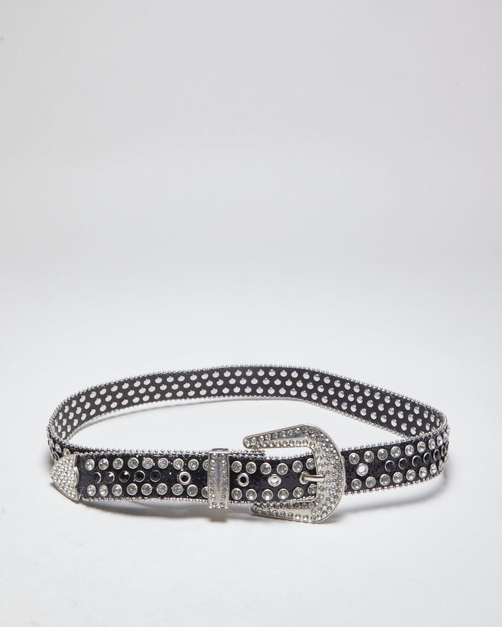 Y2k 00s Glitter Rhinestone Belt - W32-38