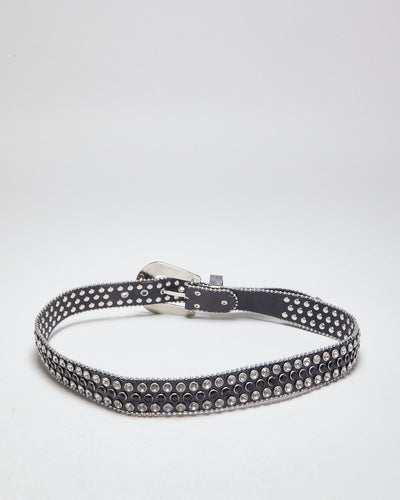 Y2k 00s Glitter Rhinestone Belt - W32-38