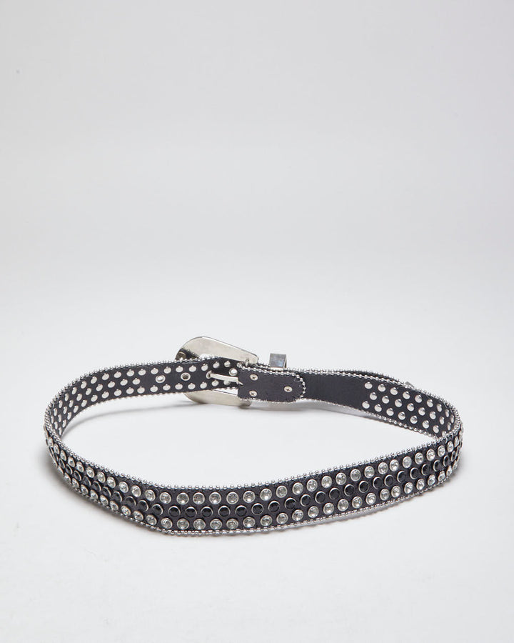 Y2k 00s Glitter Rhinestone Belt - W32-38
