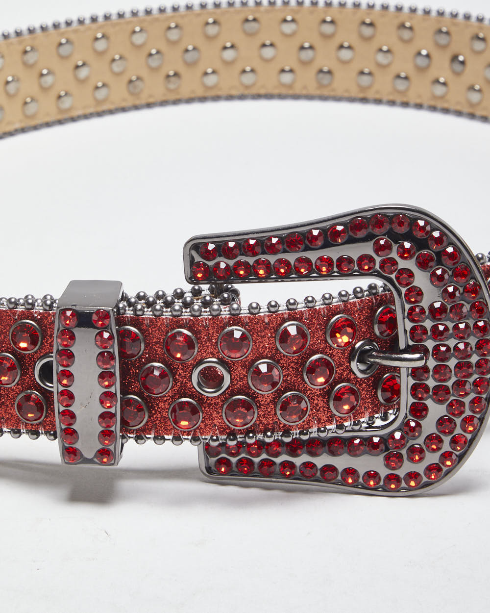 Y2k 00s Glitter Rhinestone Belt - W29-35