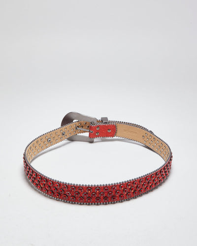 Y2k 00s Glitter Rhinestone Belt - W29-35