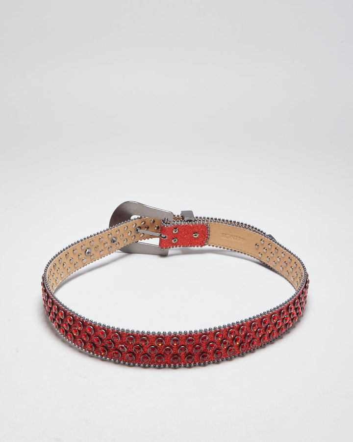 Y2k 00s Glitter Rhinestone Belt - W29-35