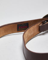 Y2k 00s Evisu Brown Leather Belt - W26-32