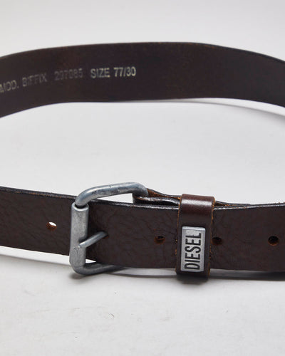 Vintage Diesel Brown Leather Belt - W28-32