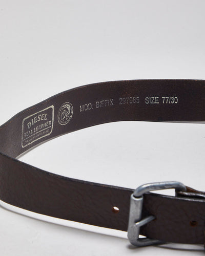 Vintage Diesel Brown Leather Belt - W28-32