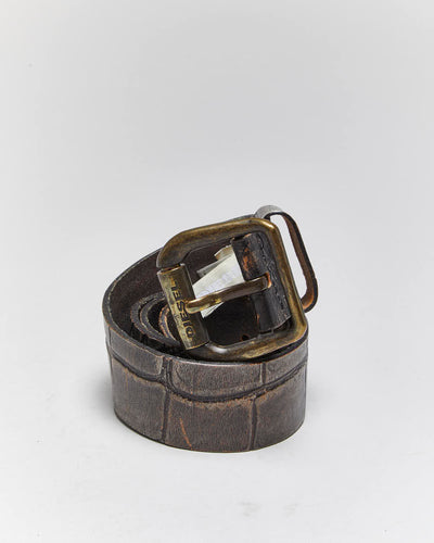 Vintage Y2k 00s Diesel Leather Belt - W32-W36