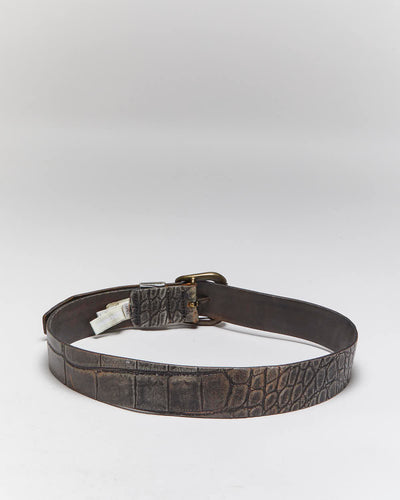 Vintage Y2k 00s Diesel Leather Belt - W32-W36