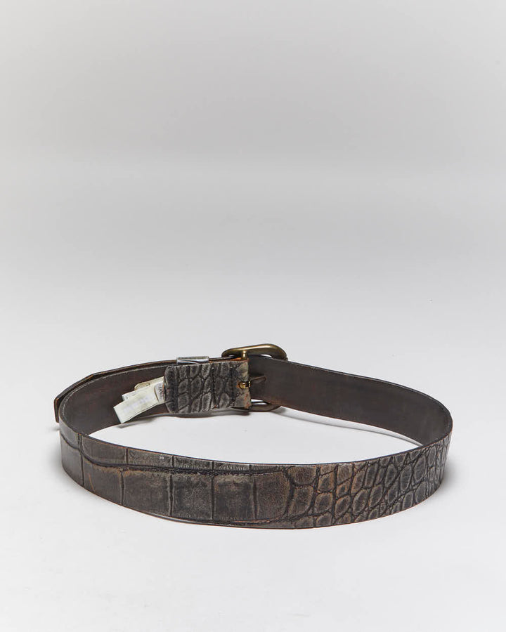 Vintage Y2k 00s Diesel Leather Belt - W32-W36