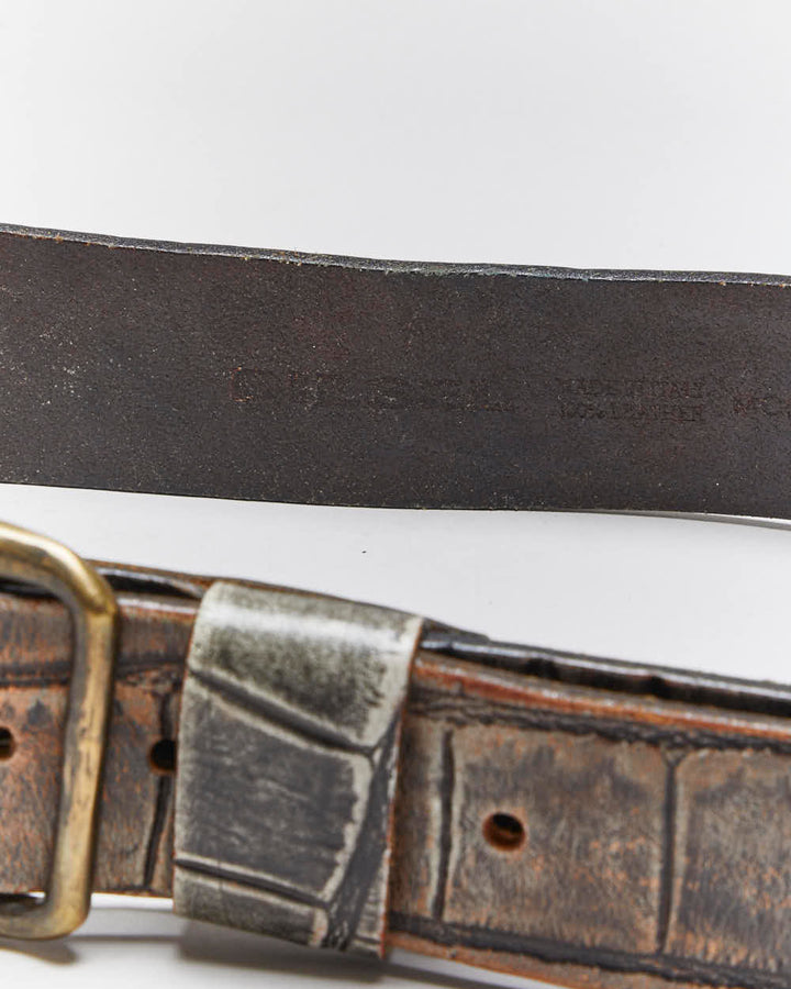 小物 DIESEL y2k 00s Antique processing belt Vintage Diesel Leather Belt Style Y2K Large D Logo | eBay