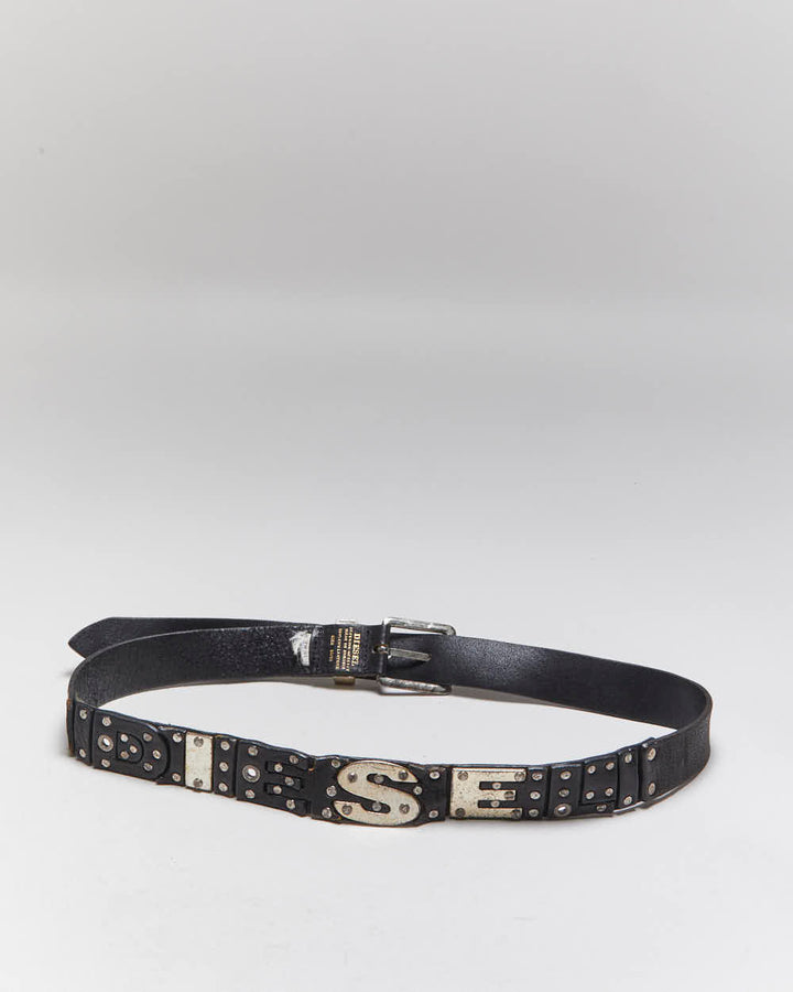 Vintage Y2k 00s Diesel Leather Belt - W33-W38