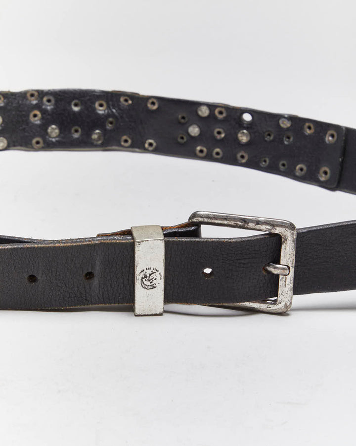 Vintage Y2k 00s Diesel Leather Belt - W33-W38