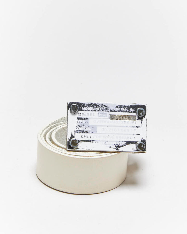 Vintage Y2k 00s Diesel Leather Belt - W30-W34